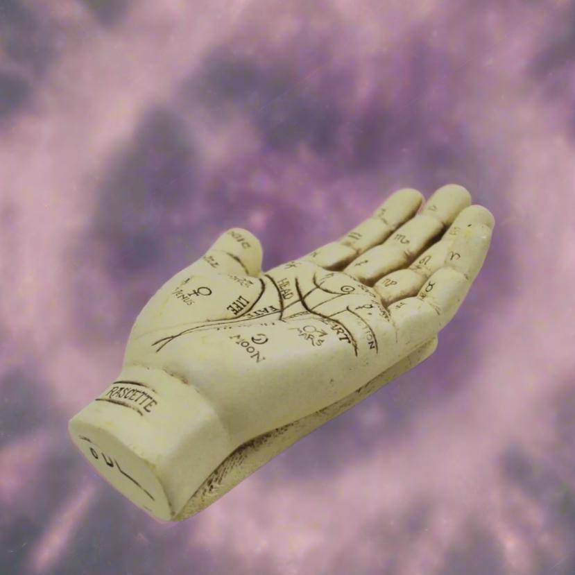 Palmistry Hand Ornament With Reading Instruction Booklet 12 cm