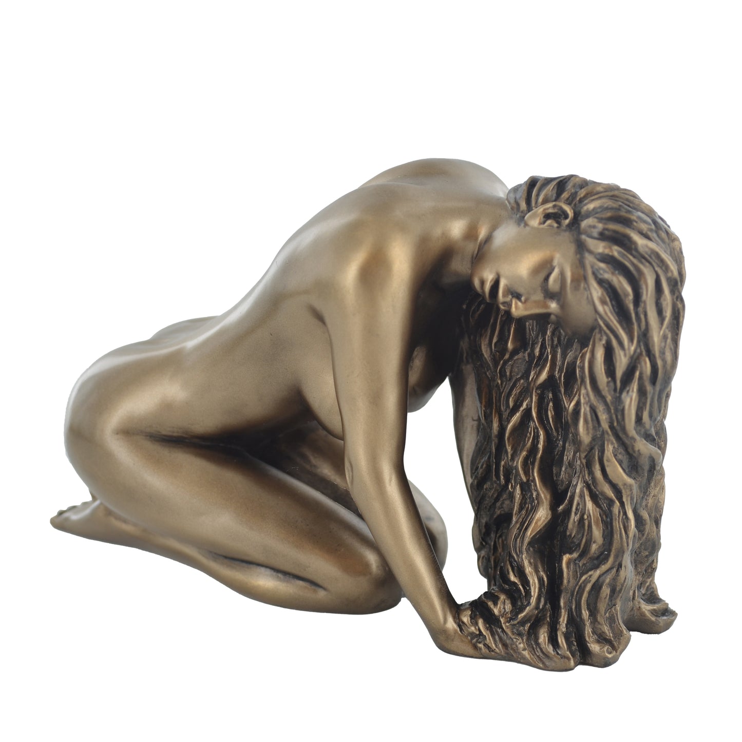 Suggestion Figure Bronze Finish Knelt Female Sculpture - Present Days