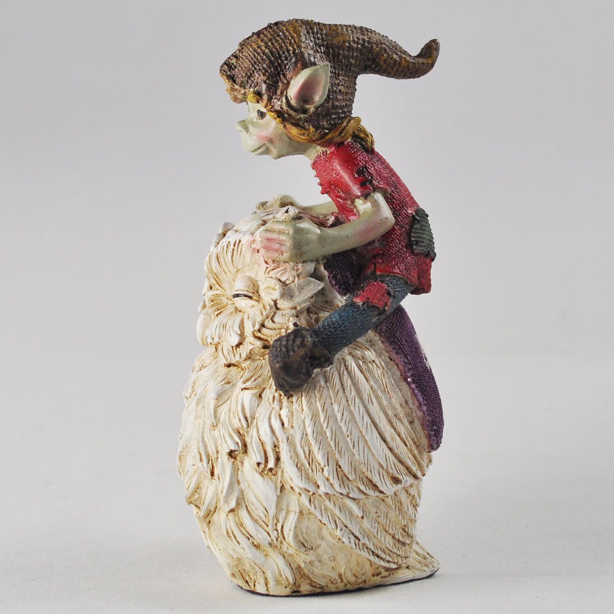 Pixie Riding An Owl Home Or Garden Decor Figurine