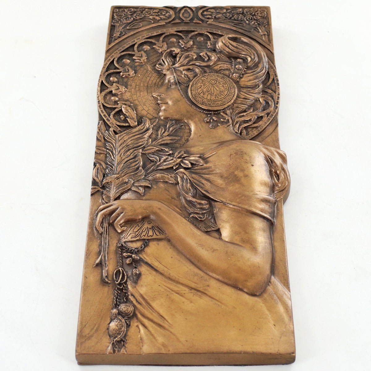 Autumn Leaves Art Deco Style Wall Plaque