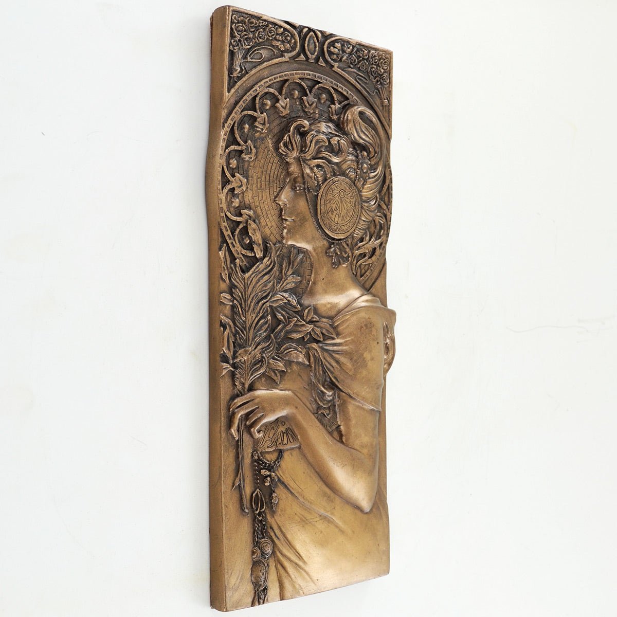 Autumn Leaves Art Deco Style Wall Plaque