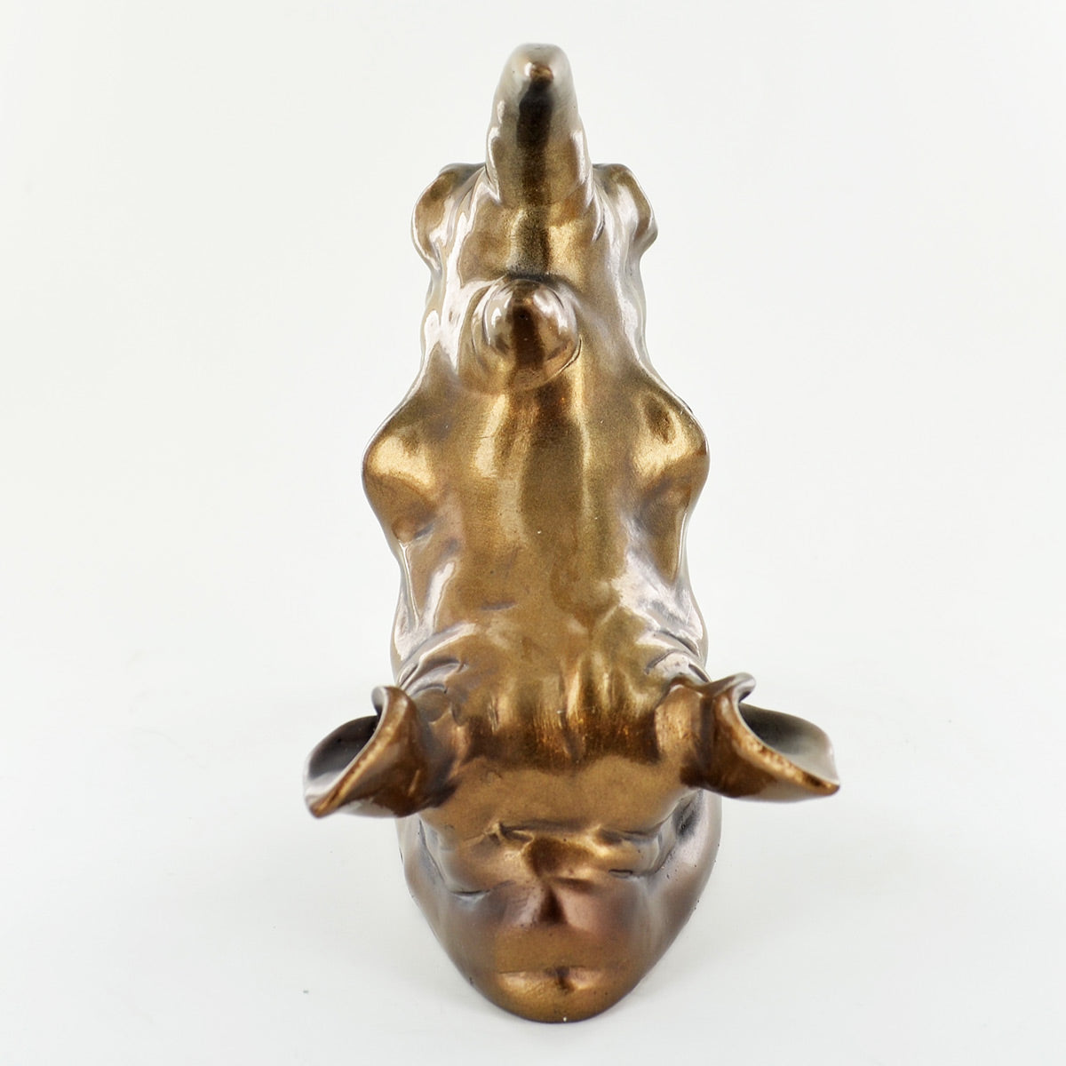 Rhino Head Bronze Wall Coat Hook
