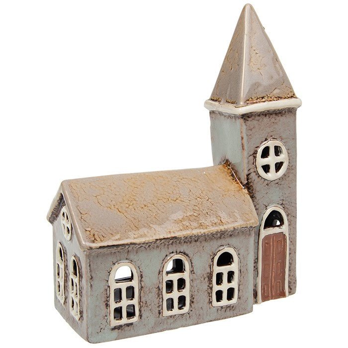 Church Ceramic Tealight Holder