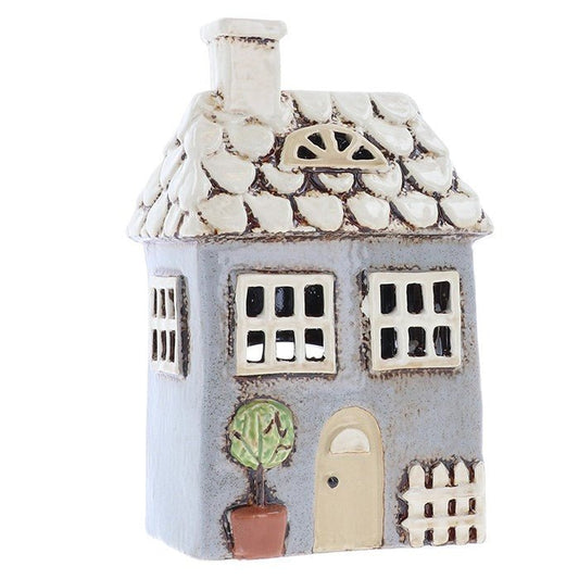Garden House Grey Tea Light Holder Village Pottery