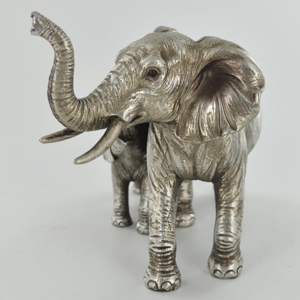 Mother & Baby Elephant Ornament Antique Silver Finish