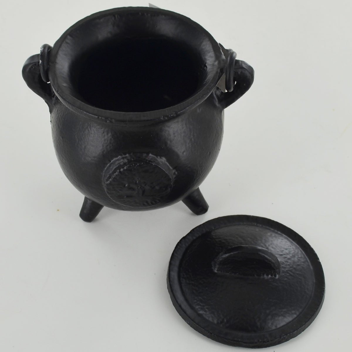 Cast Iron Cauldron Tree Of Life Design With Removable Lid