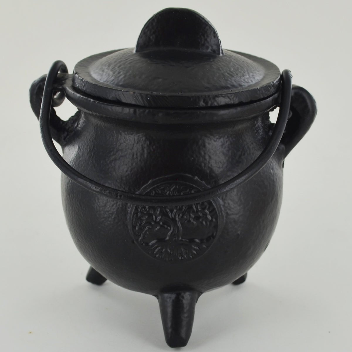 Cast Iron Cauldron Tree Of Life Design With Removable Lid