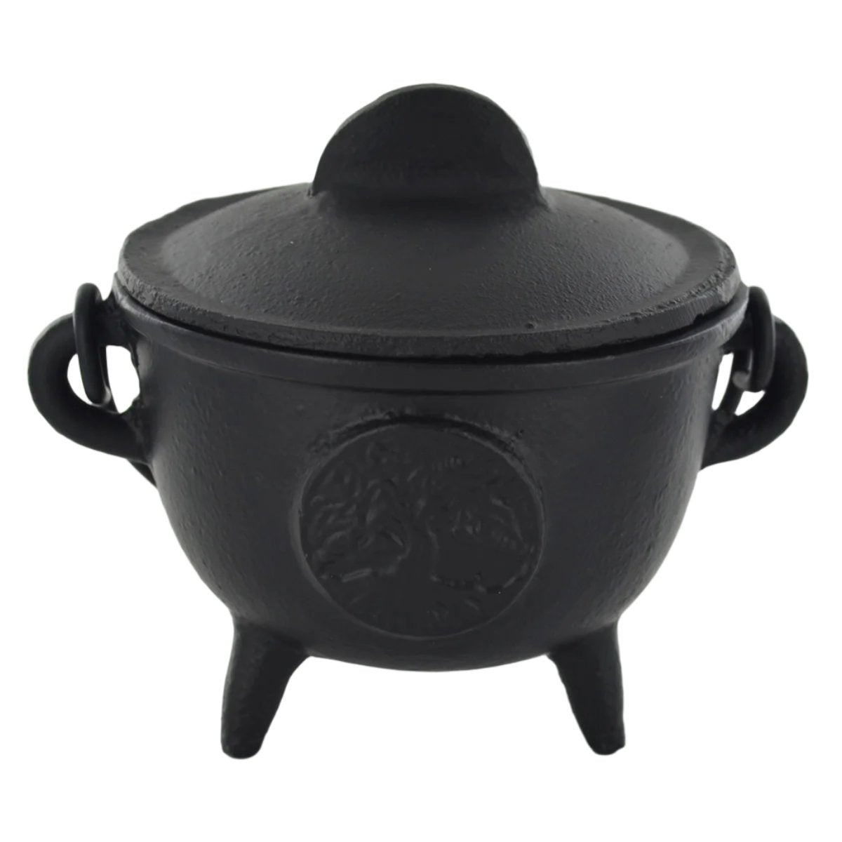 Cast Iron Cauldron Tree Of Life Design With Removable Lid