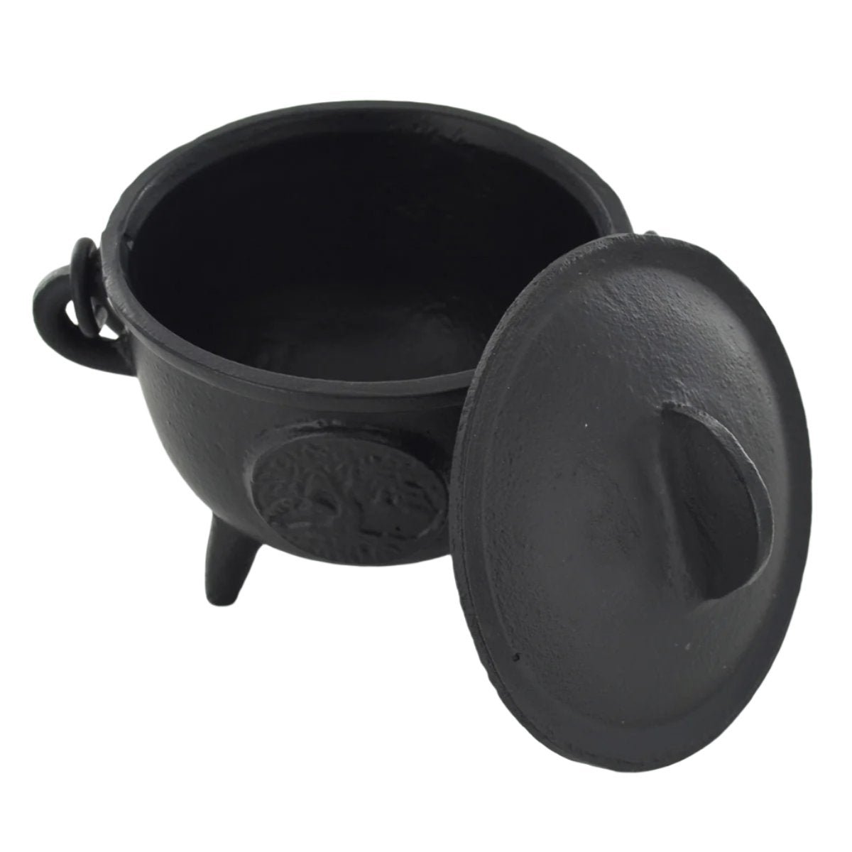 Cast Iron Cauldron Tree Of Life Design With Removable Lid