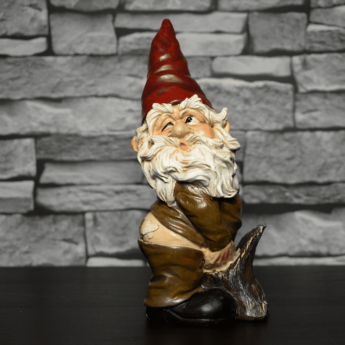 Gnome Having A Widdle Cheeky Figure Home Decor Garden Ornament