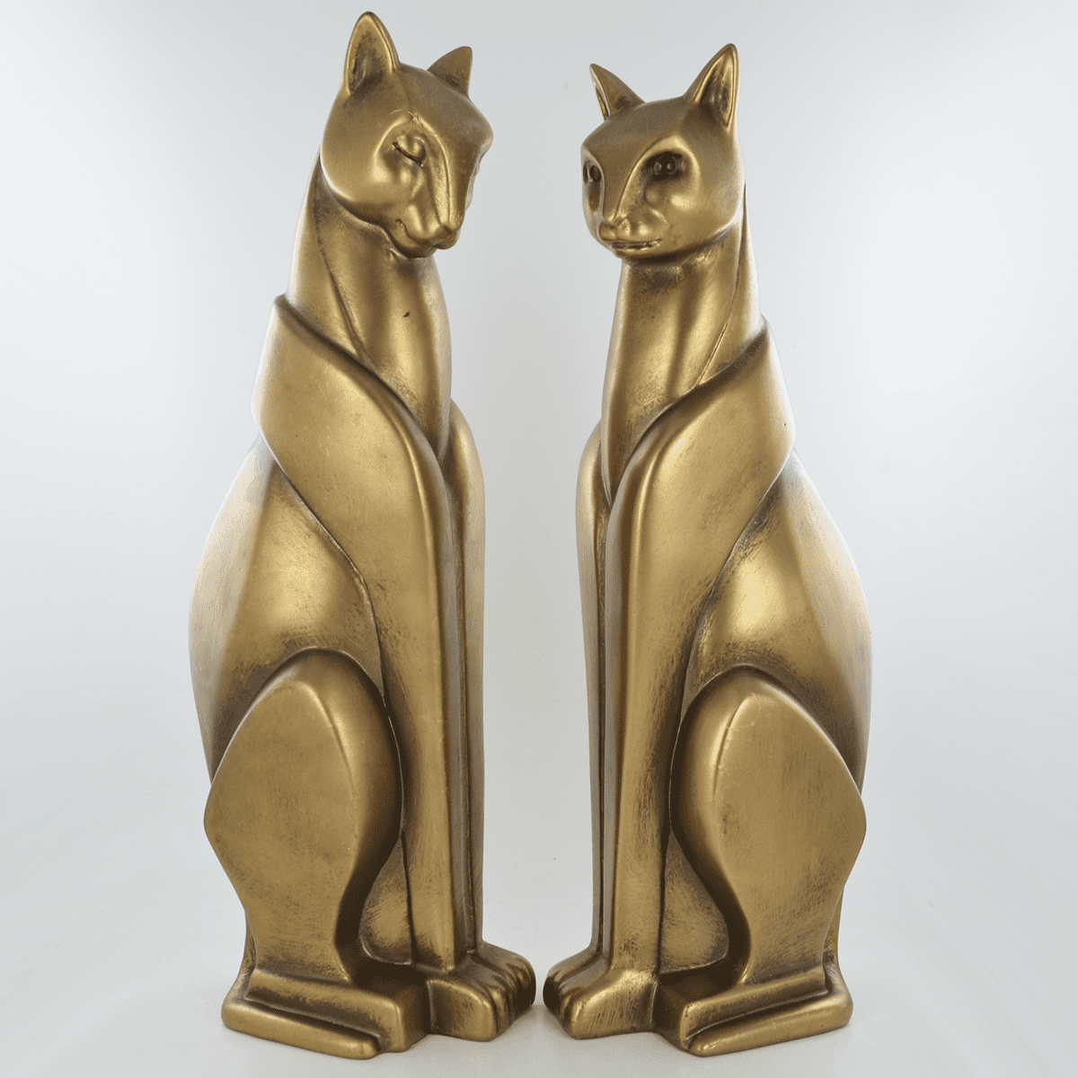 Stylised Cats Bronze Effect Home Decor Ornament