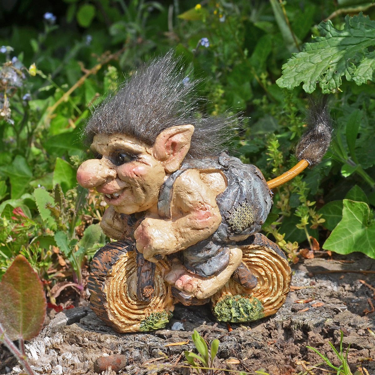 Troll Riding Bike Figure Home Or Garden