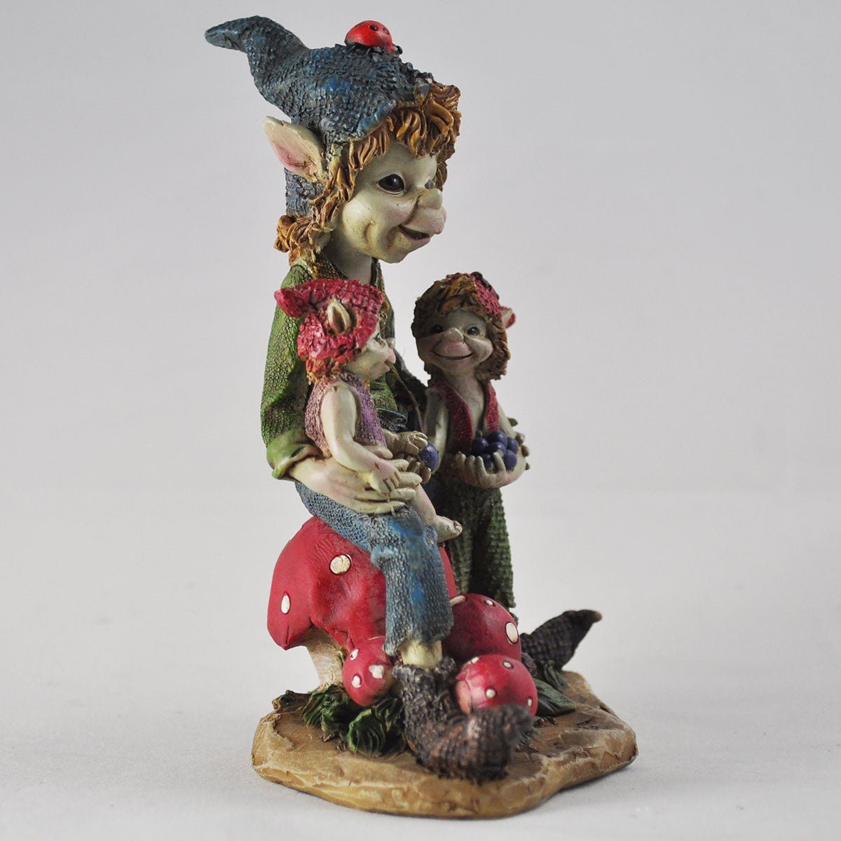Pixie Family Garden Or Home Decor Figurine - Present Days