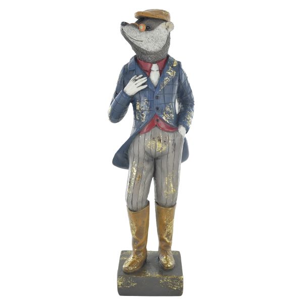 Dapper Badger Statue Novelty Gentleman Figure Dapper Animal Range