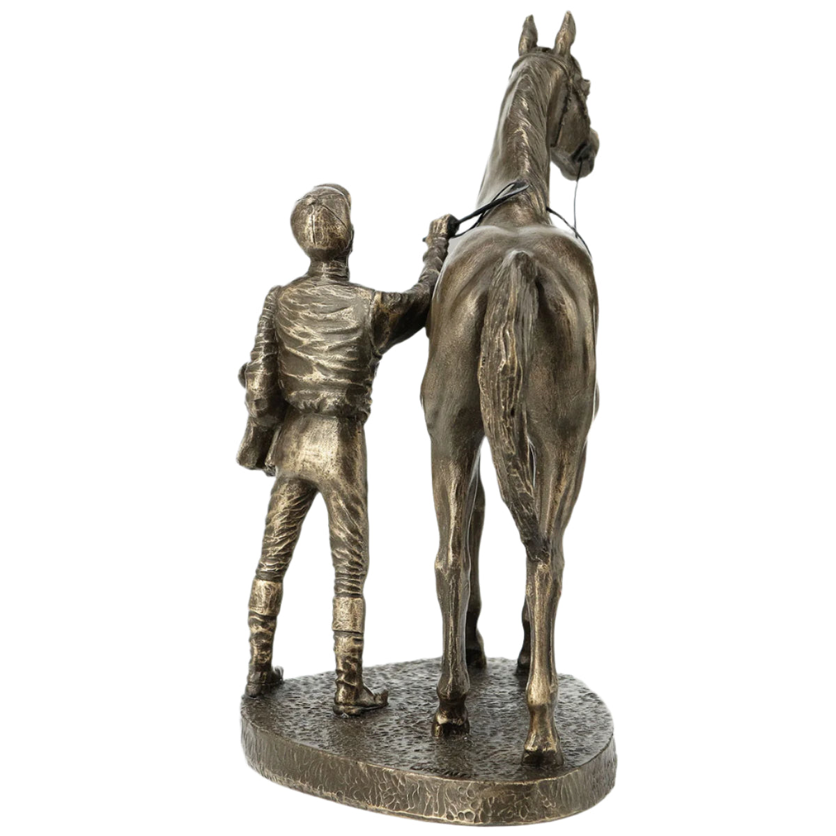 Unsaddling the First by David Geenty Cold Cast Bronze Sculpture