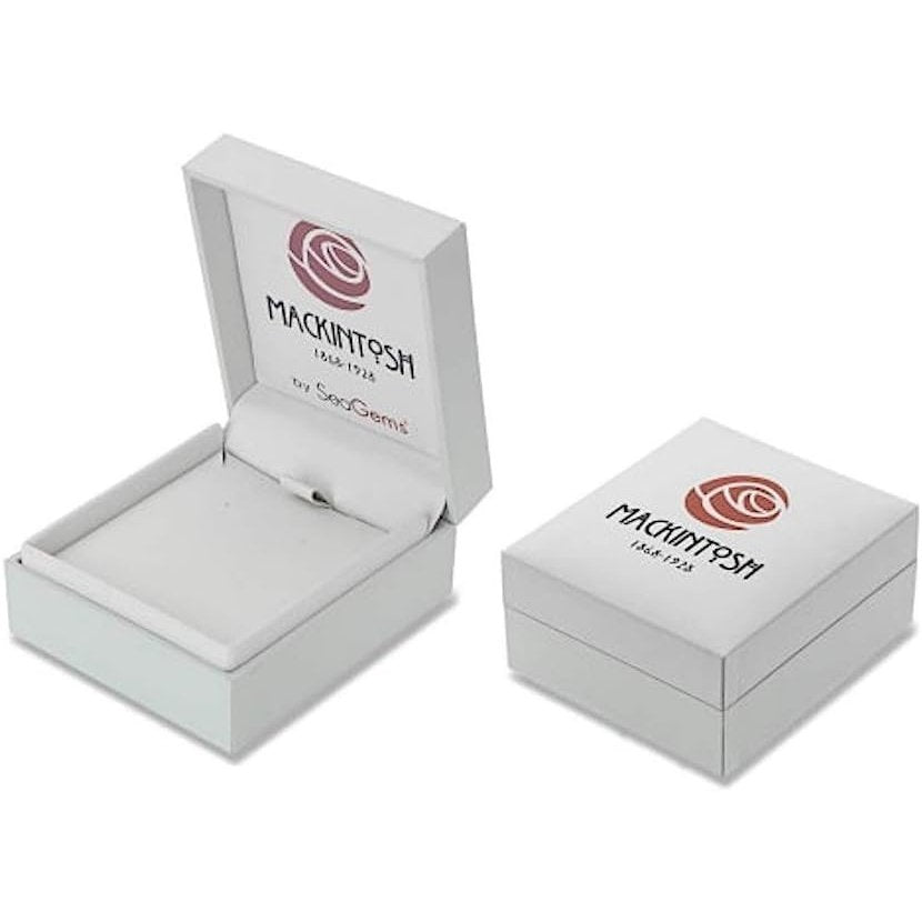 Rennie Mackintosh Fine Enamel Rose Coiled Leaves Design Necklace Red - Present Days