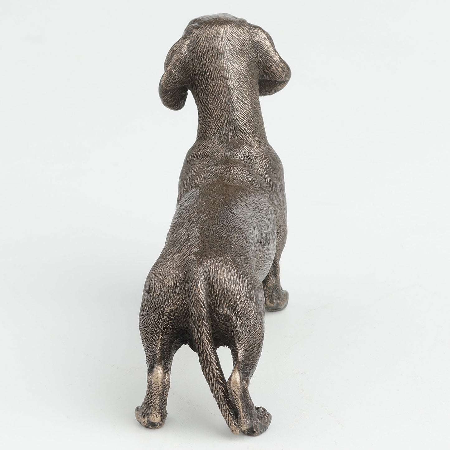 Dachshund Dog Standing Cold Cast Bronze Sausage Dog Sculpture
