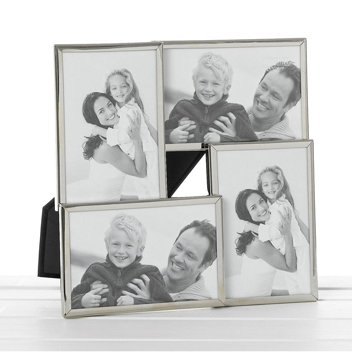 Silver 4 Photo Multi Picture Frame 4 x 6 Inch Frames - Present Days