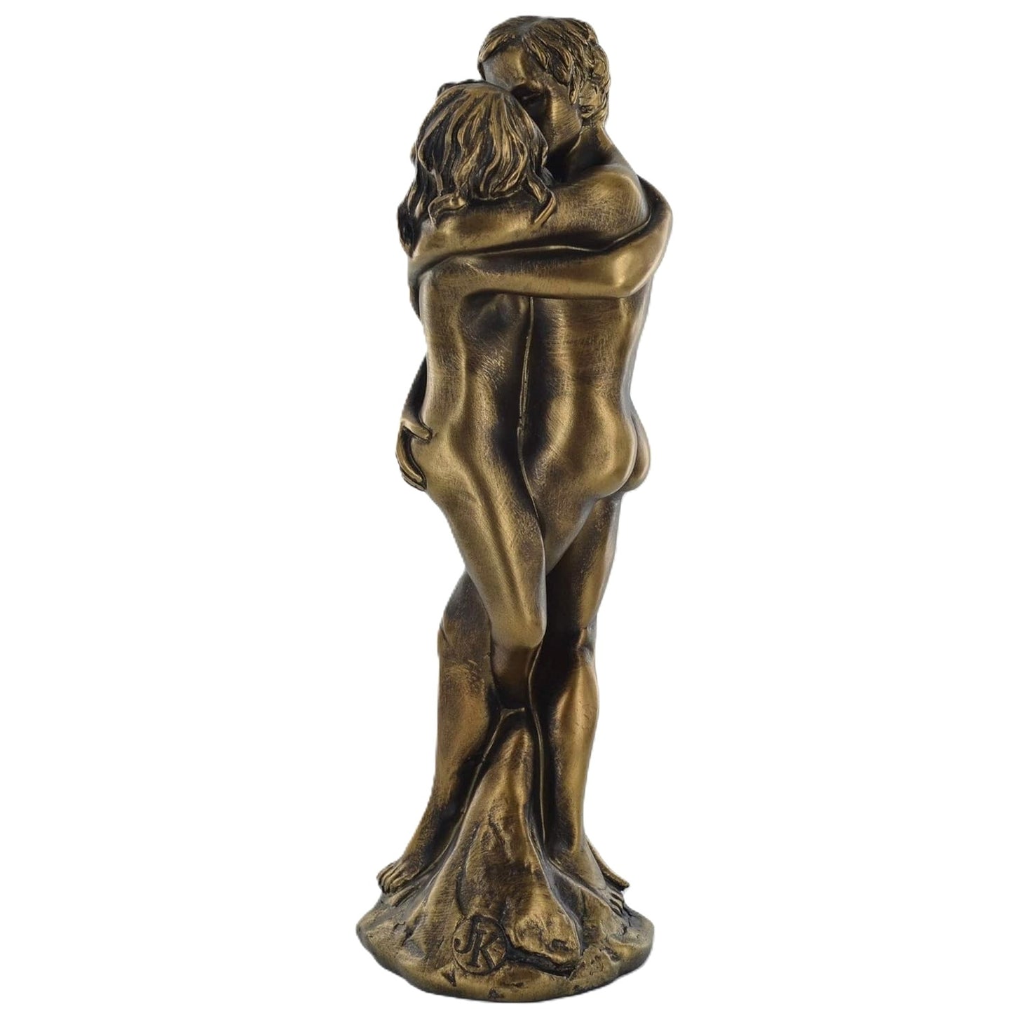 As One Bronze Effect Couple Sculpture Man & Woman Nude Figure Home Décor