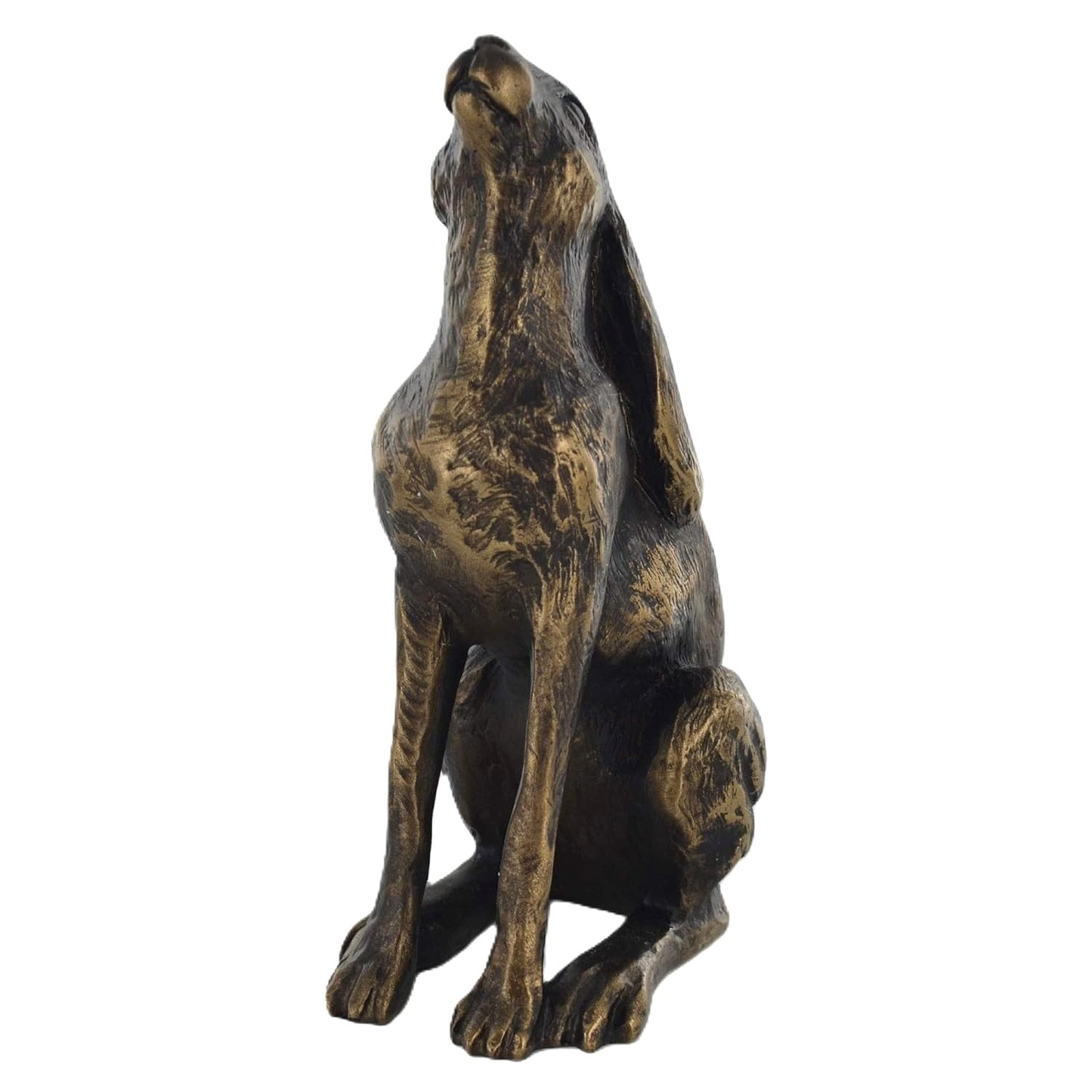 Daisy Sitting Bronze Effect Moon Gazing Hare Sculpture By Harriet Glen Home Decor