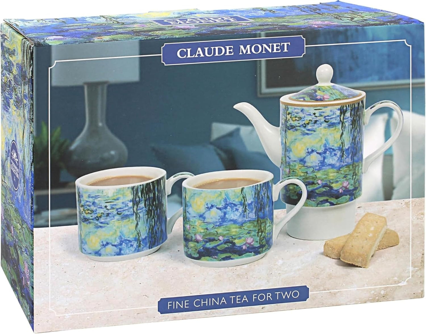Monet China Tea for 2 Set Waterlilies Pattern