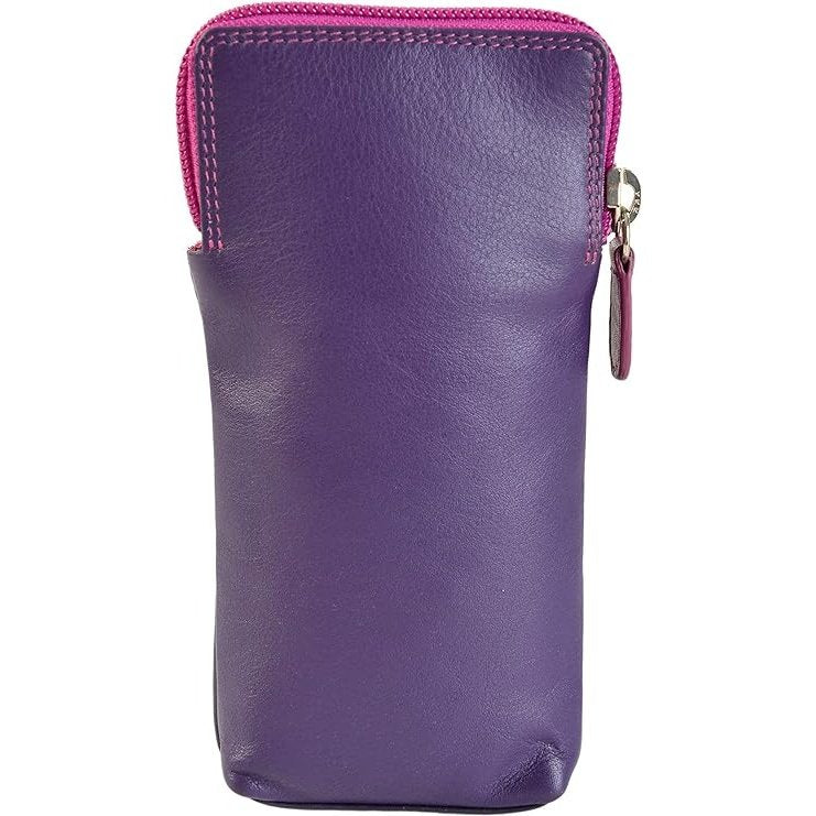 Leather Glasses Case With Zip Top By Golunski - China Rose - Present Days