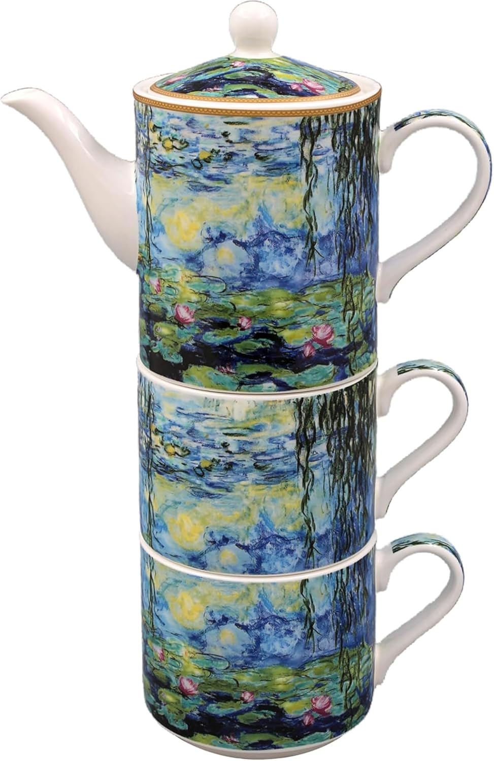 Monet China Tea for 2 Set Waterlilies Pattern