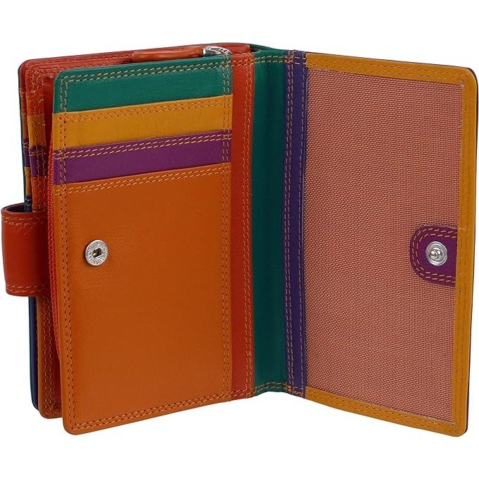 Leather Flap Over Tab Purse Cards & Cash Seville Colour