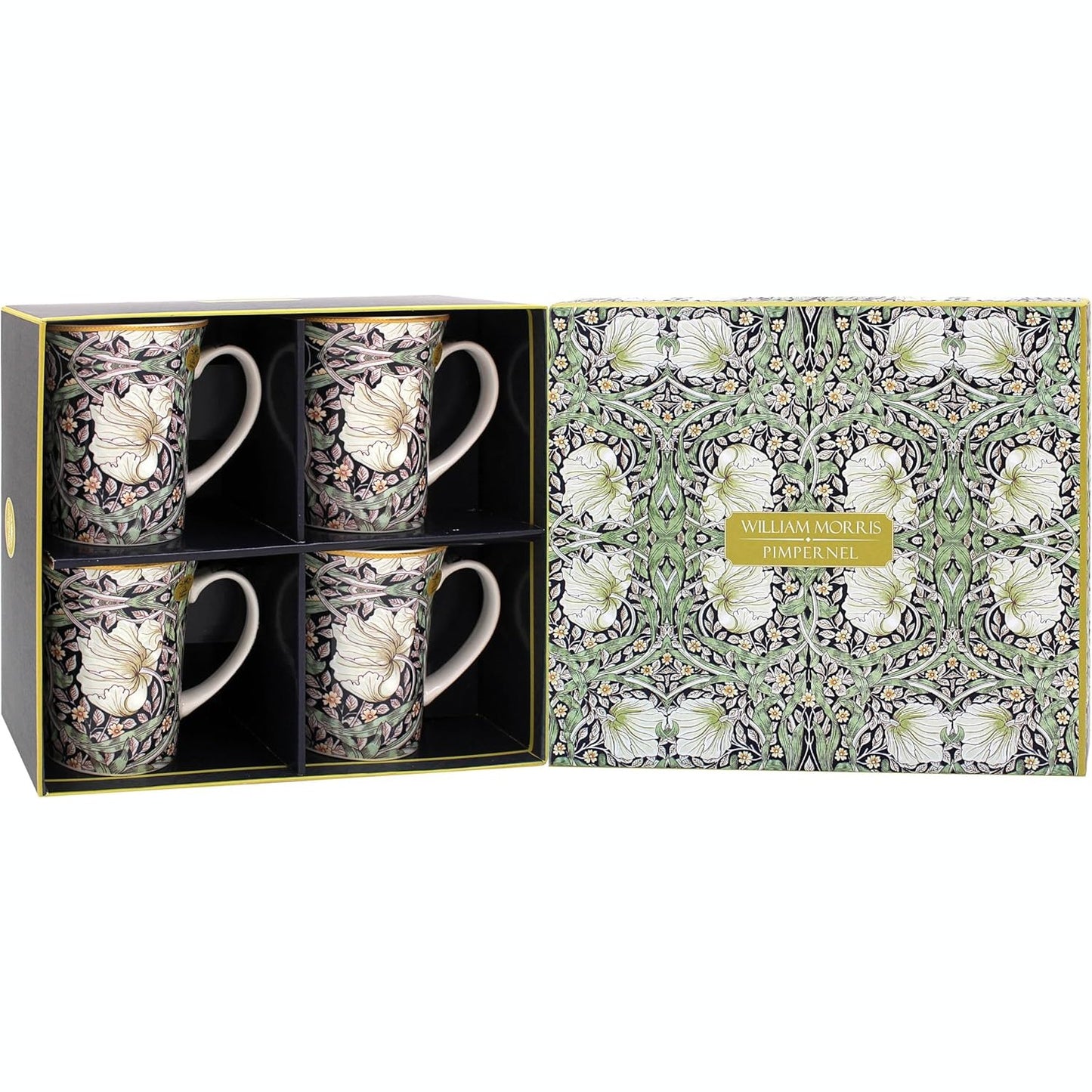 William Morris Pimpernel Mugs Set of 4 Boxed The Leonardo Collection