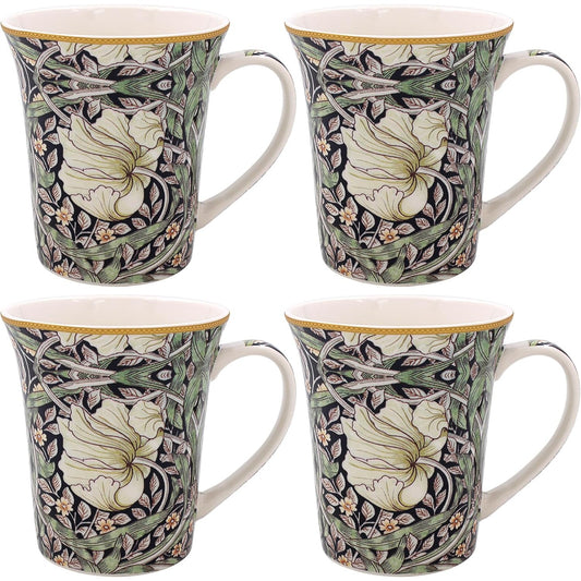 William Morris Pimpernel Mugs Set of 4 Boxed The Leonardo Collection