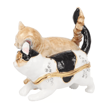 Two Cats Twisted Tails Trinket Box