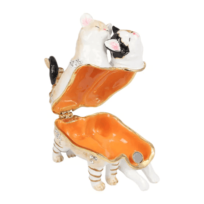 Two Cats Twisted Tails Trinket Box