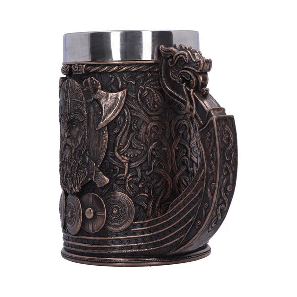 Viking Tankard Drakkar Dragon Boat With Lining