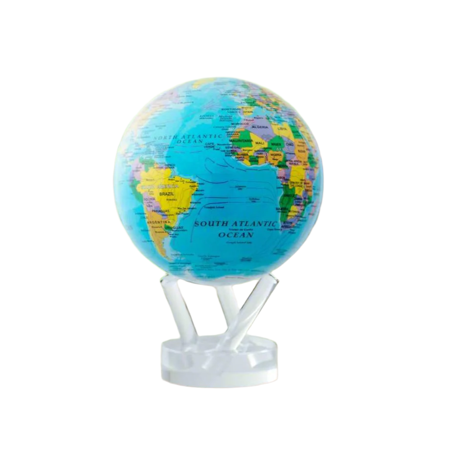 MOVA Blue with Political Map 4.5" Globe