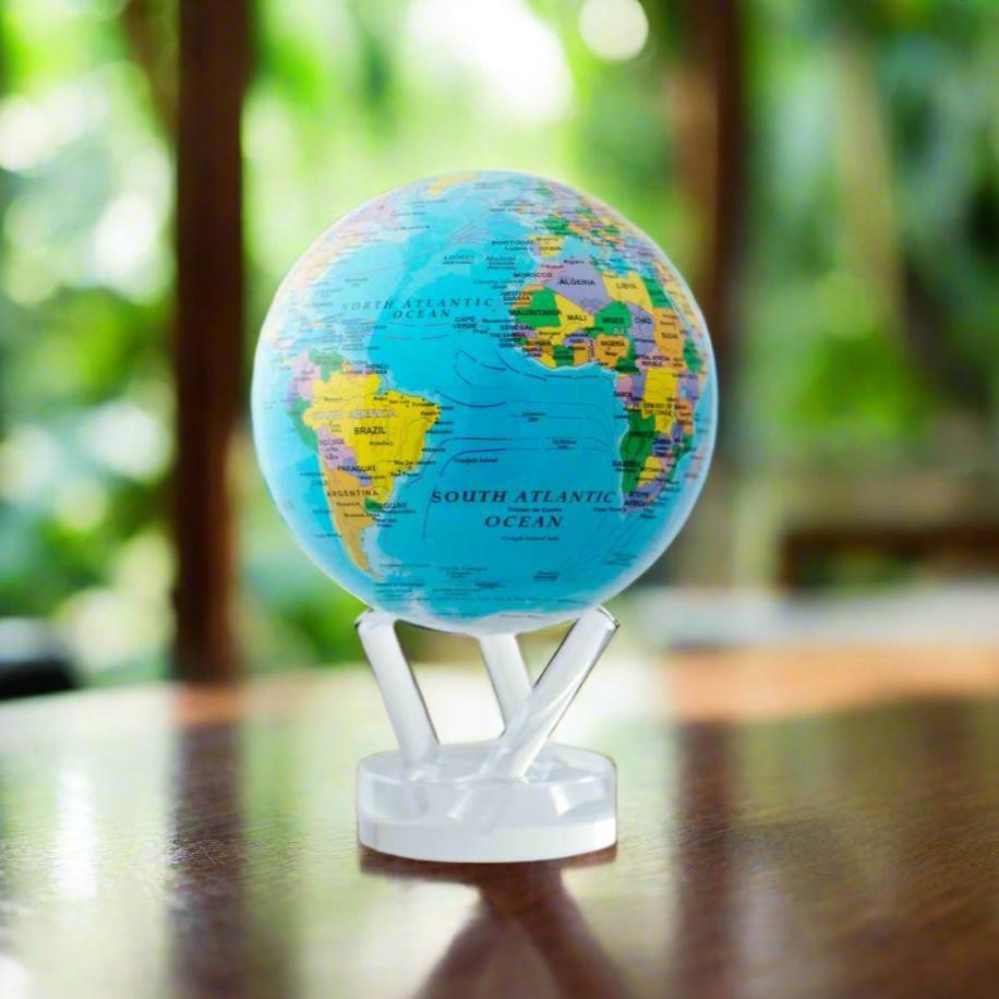 MOVA Blue with Political Map 4.5" Globe