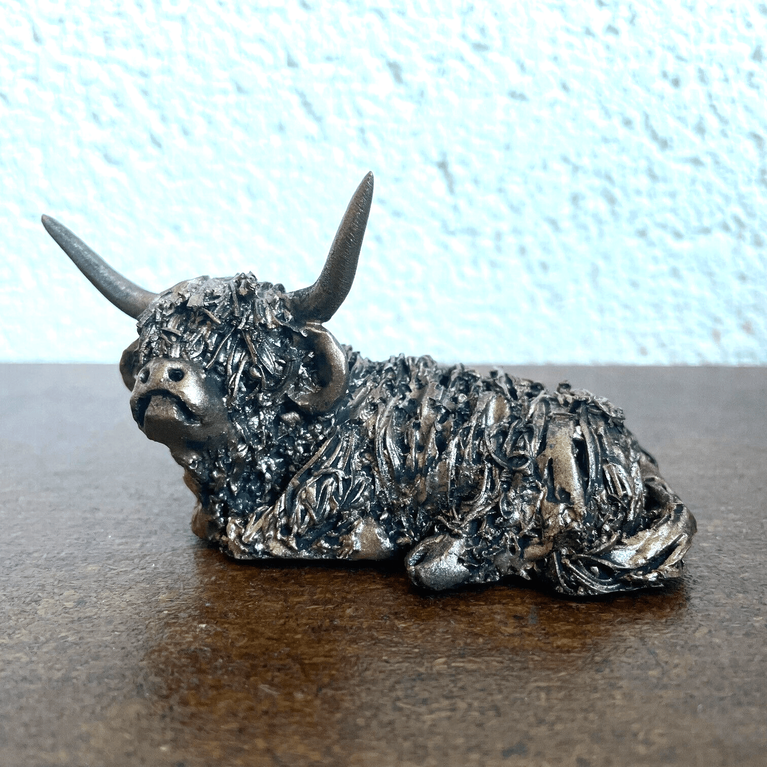 Frith - Dougal Miniature Highland Cow Sitting Sculpture By Veronica Ballan