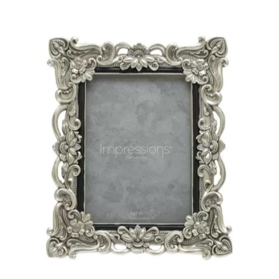 Antique Silver Vintage Style Photo Frame 5x7