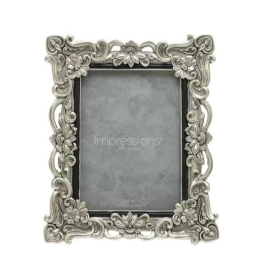 Antique Silver Vintage Style Photo Frame 5x7
