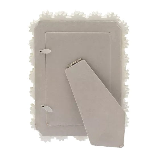 White Floral Daisy Photo Frame With Crystal Detail 6x8 - Present Days
