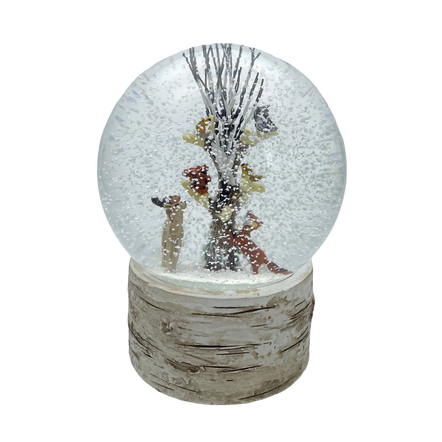 Woodland Animal Scene Musical Snow Globe Plays Jingle Bells