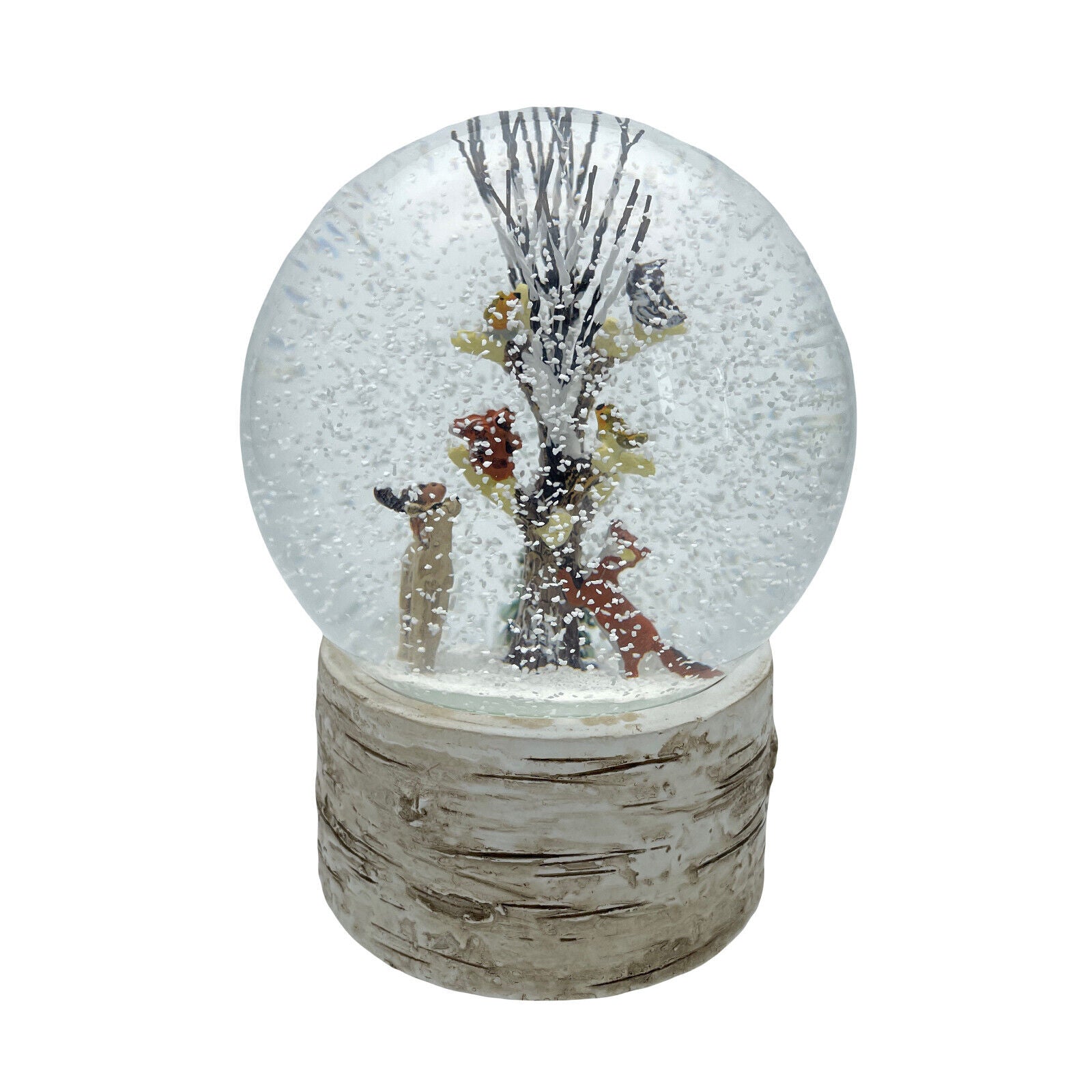 Woodland Animal Scene Musical Snow Globe Plays Jingle Bells