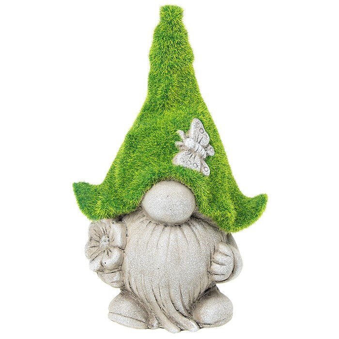 Gonk With Grassy Butterfly Hat Garden Gnome