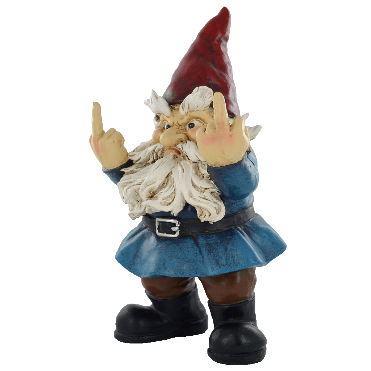 Gnome Grumpy Middle Finger Cheeky Rude Comical Decor Home Or Garden