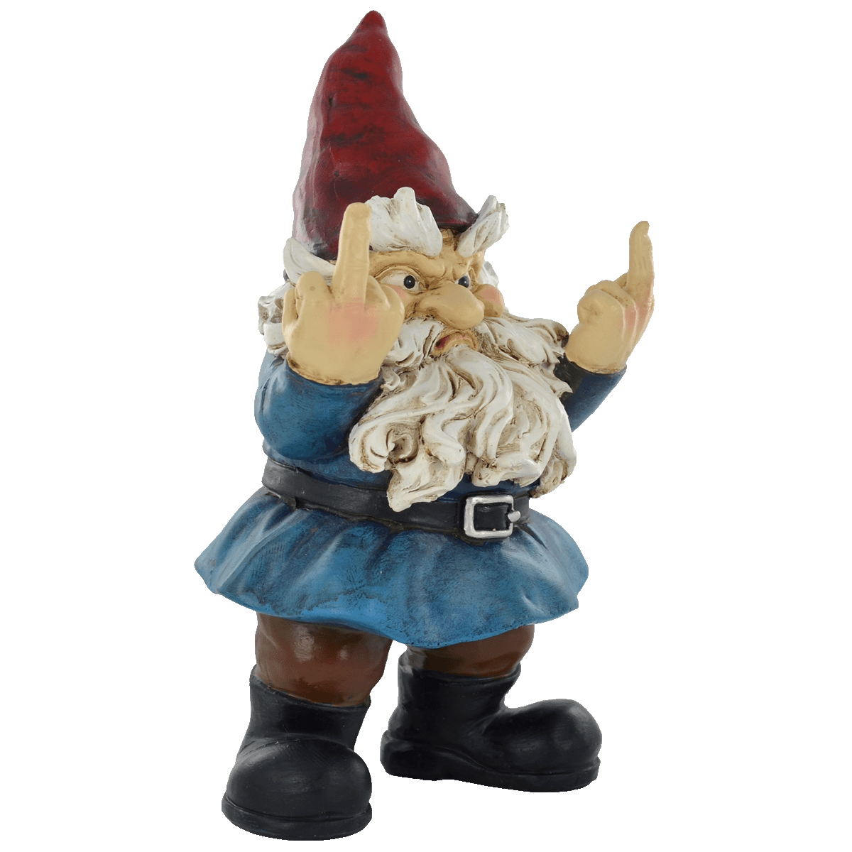 Gnome Grumpy Middle Finger Cheeky Rude Comical Decor Home Or Garden