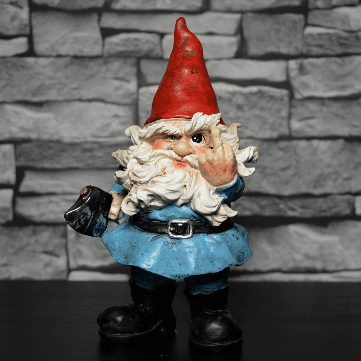 Gnome Middle Finger Ornament Gnome With Attitude Home Or Garden