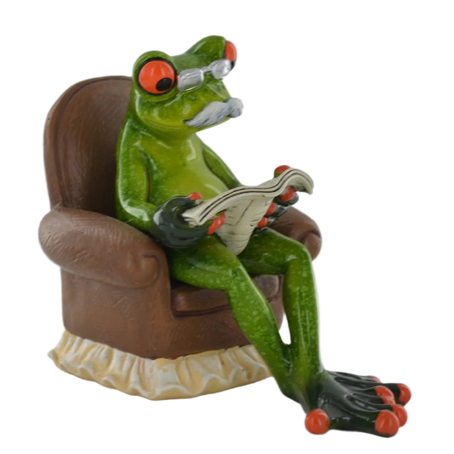 Comical Frog Grandad Small Resin Figurine Novelty Home Decor