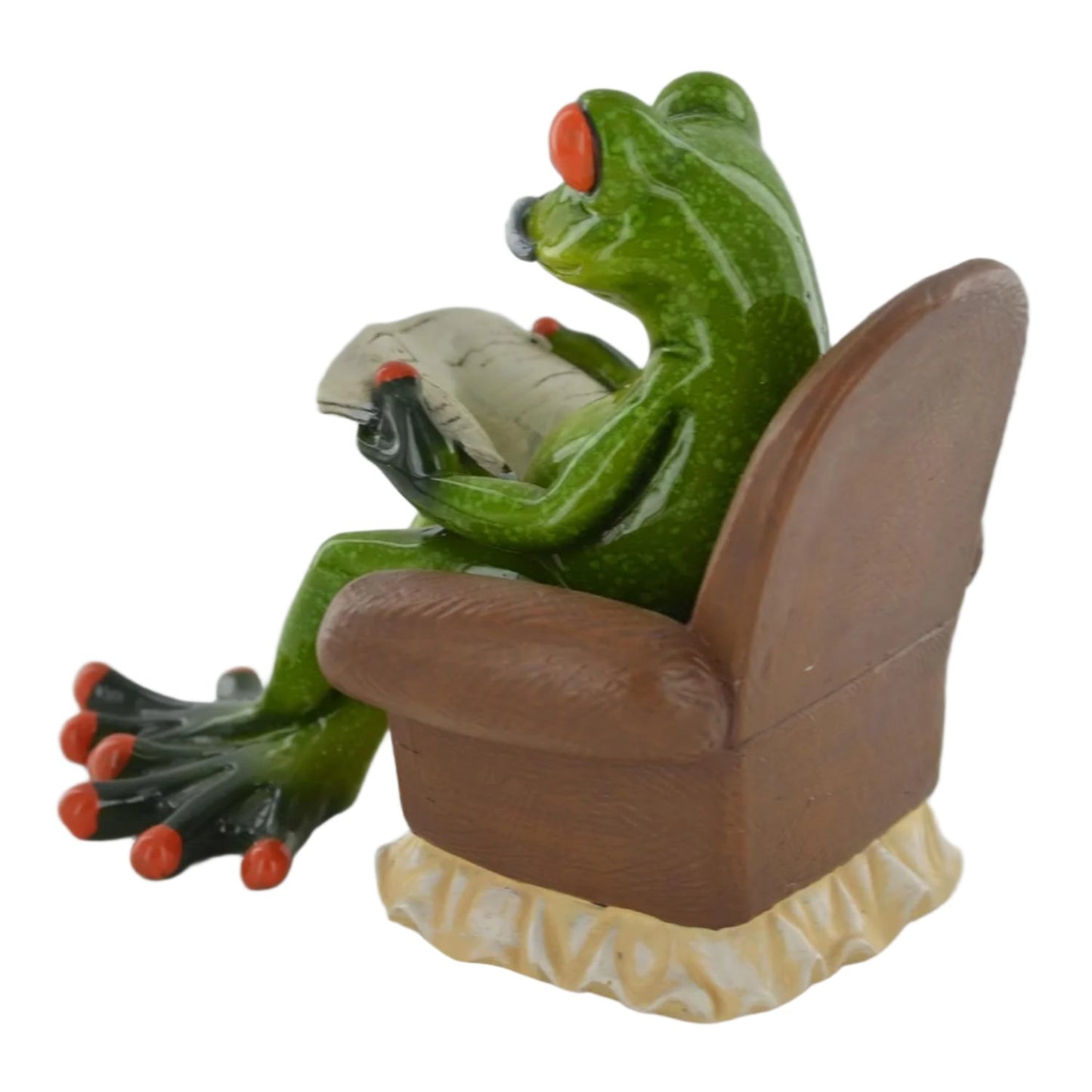 Comical Frog Grandad Small Resin Figurine Novelty Home Decor