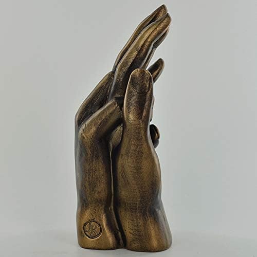 Hands Entwined Sculpture Bronze Effect Anniversary Engagement Wedding Gift Decor