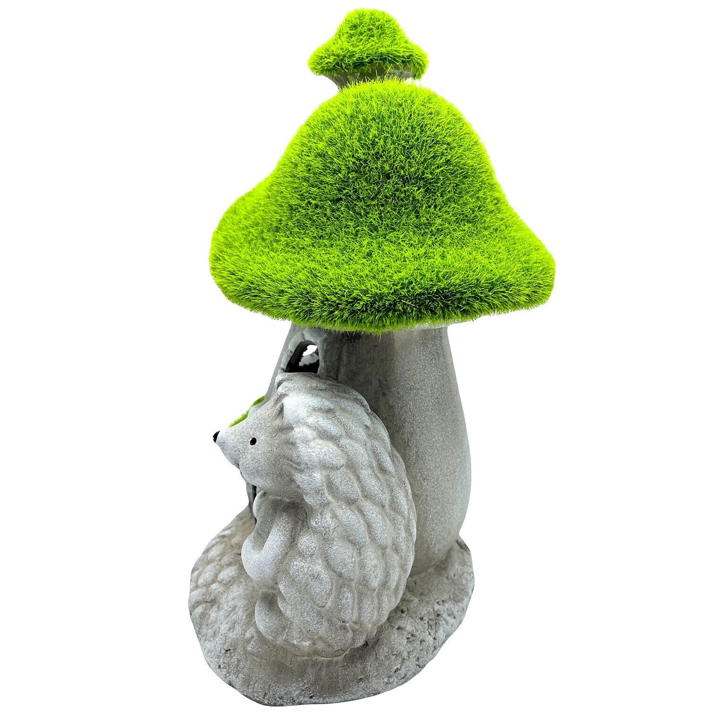 Hedgehog Toadstool House Figure With Grassy Roof