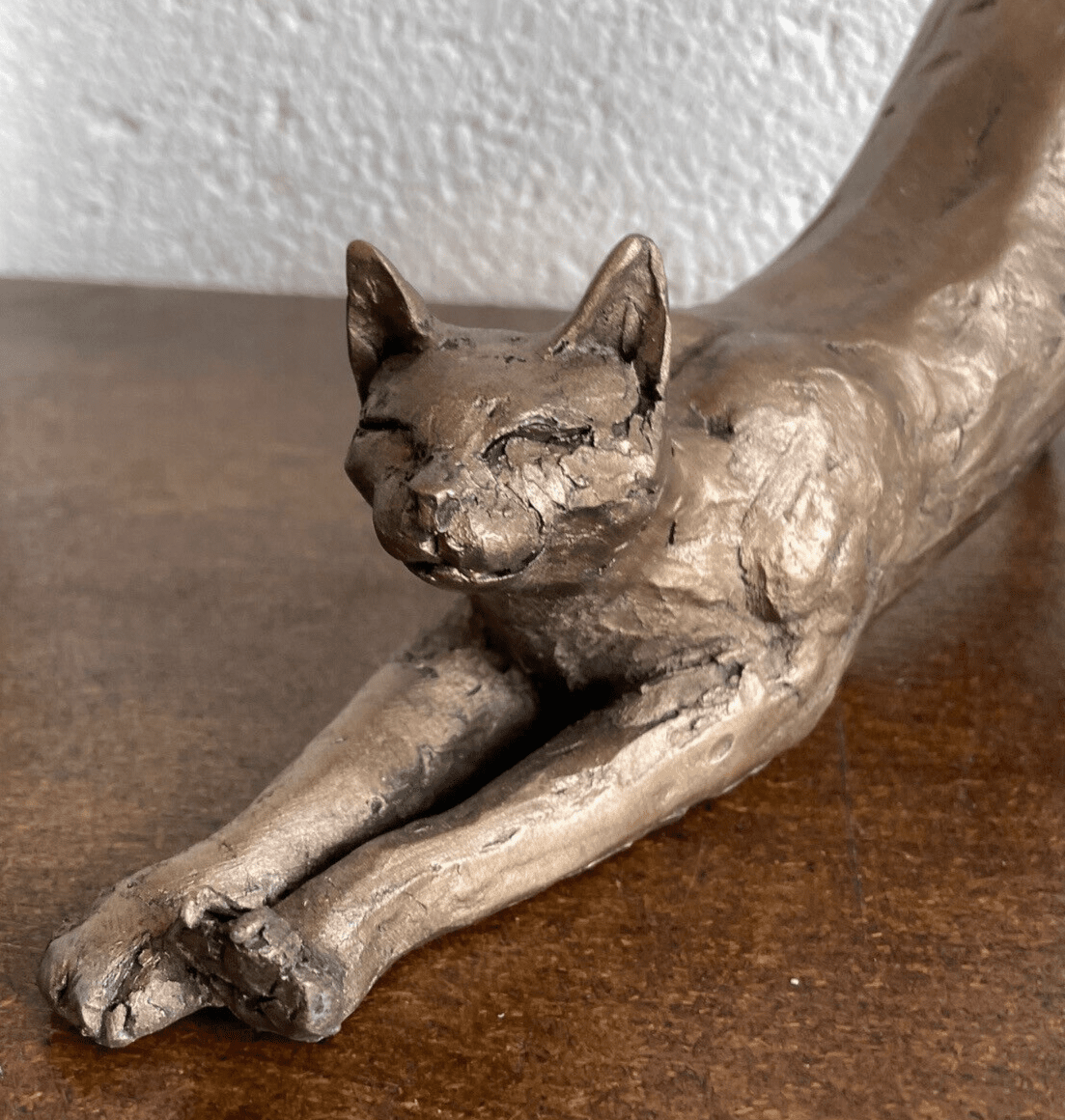 Frith - James Stretching Cat Sculpture By Paul Jenkins